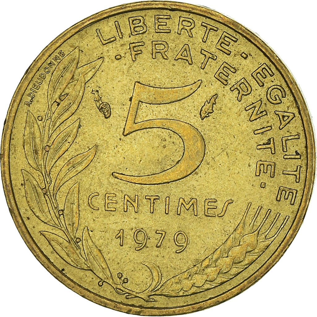 Moneda, Francia, 5 Centimes, 1979