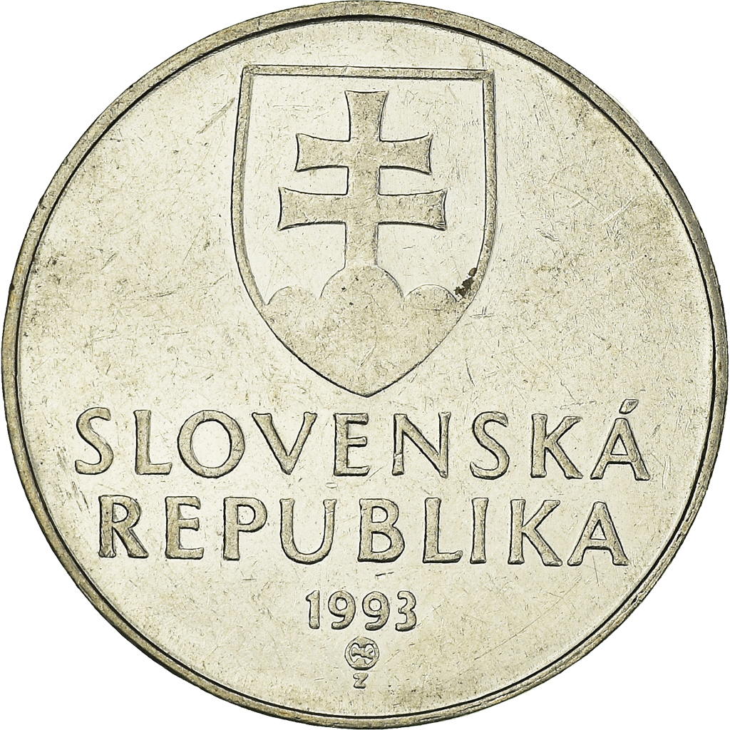Moneda, Eslovaquia, 2 Koruna, 1993
