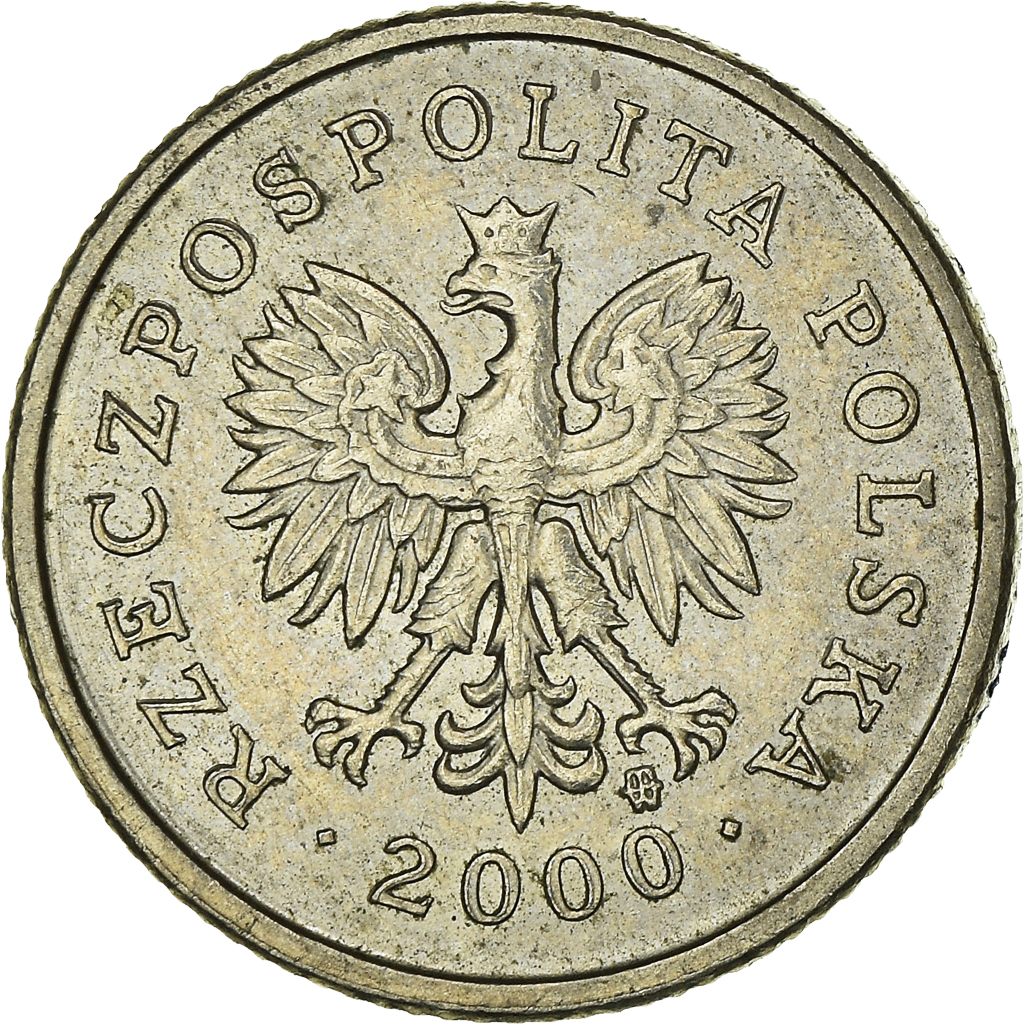 Moneda, Polonia, 20 Groszy, 2000