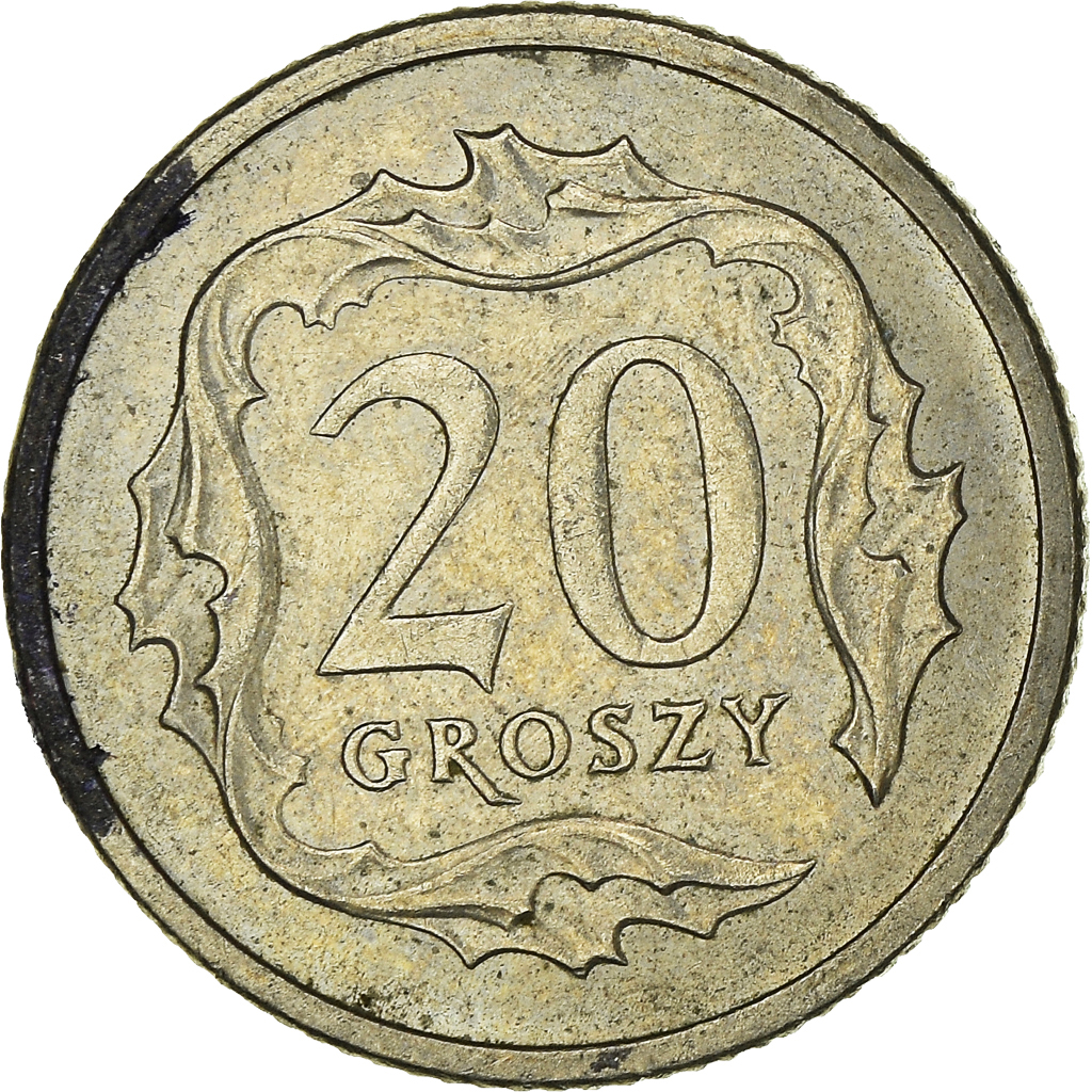 Moneda, Polonia, 20 Groszy, 2000