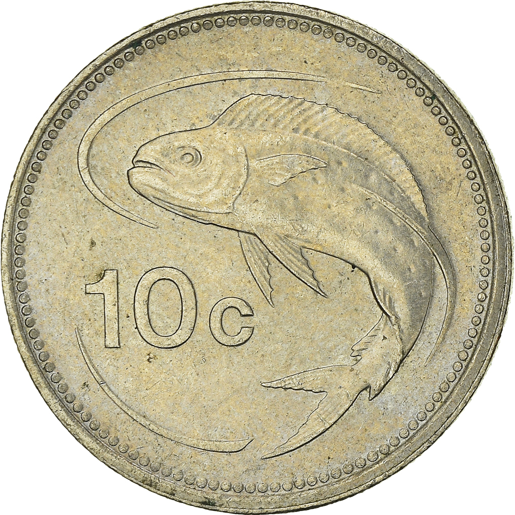 Moneda, Malta, 10 Cents, 1998