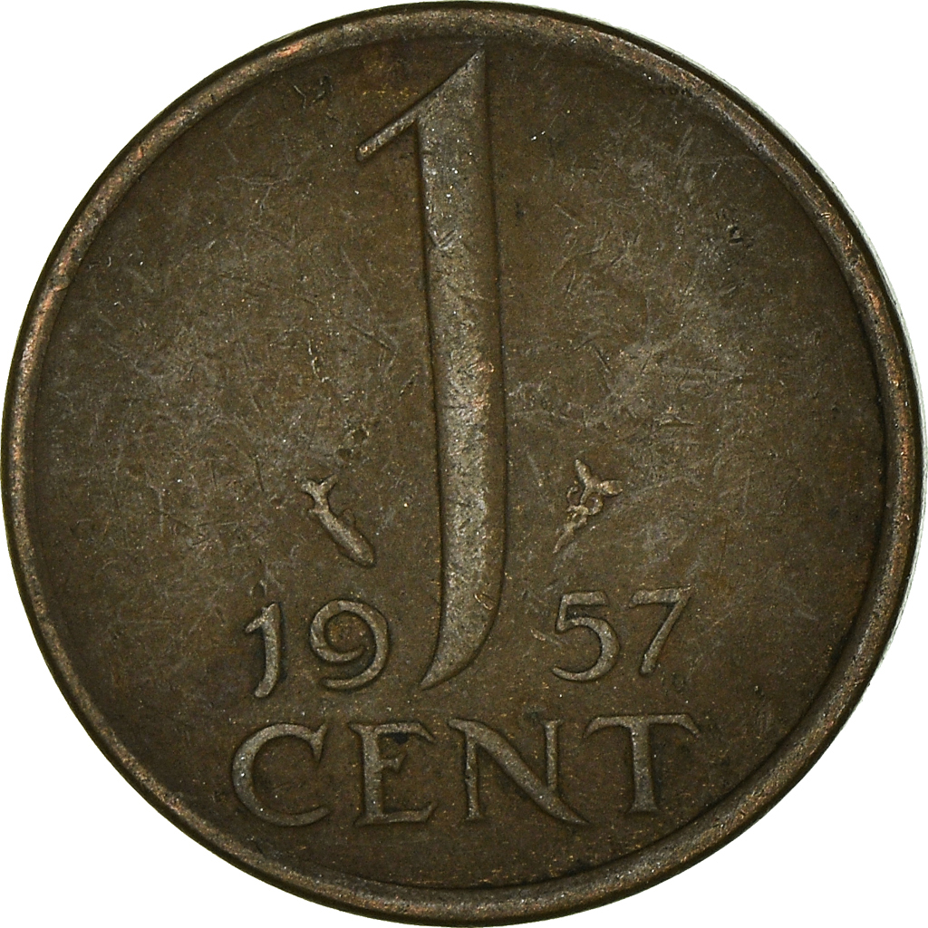 Moneda, Países Bajos, Cent, 1957