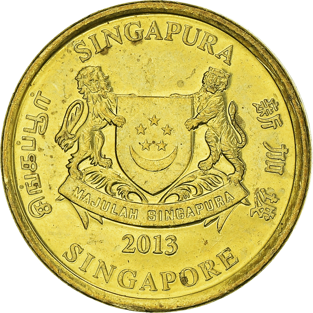 Moneda, Singapur, 5 Cents, 2013