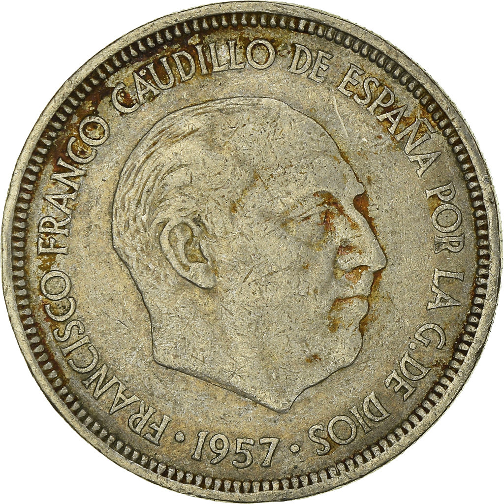 Moneda, España, 5 Pesetas, 1957 (74)