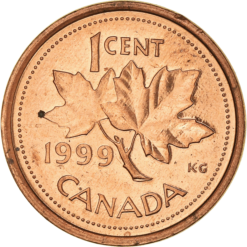 Moneda, Canadá, Cent, 1999