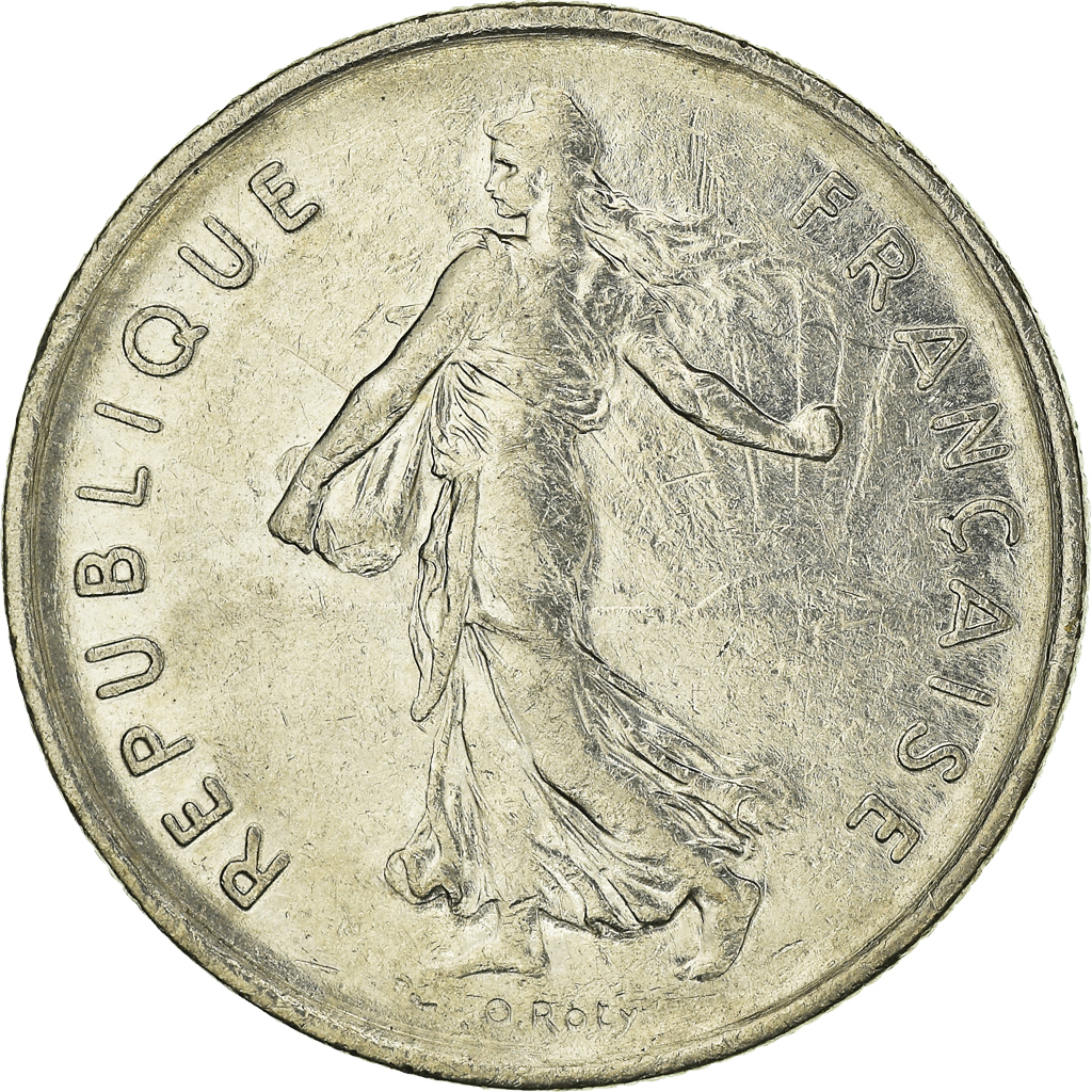 Moneda, Francia, 5 Francs, 1970