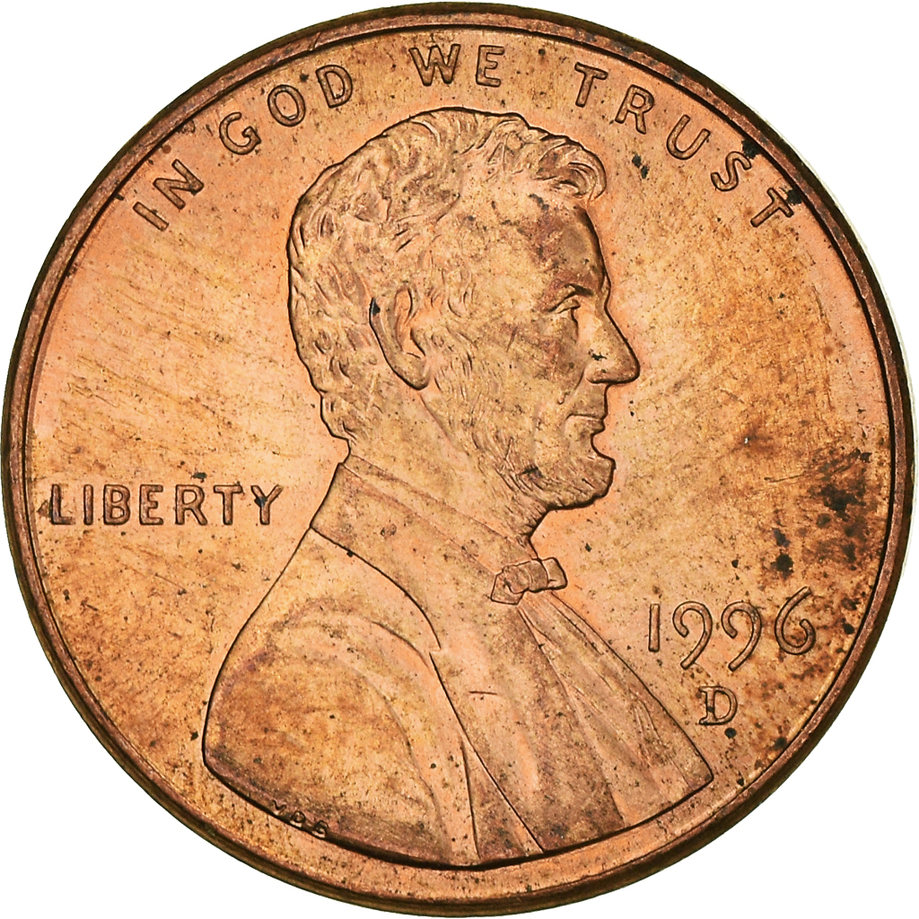 Moneda, Estados Unidos, Cent, 1996