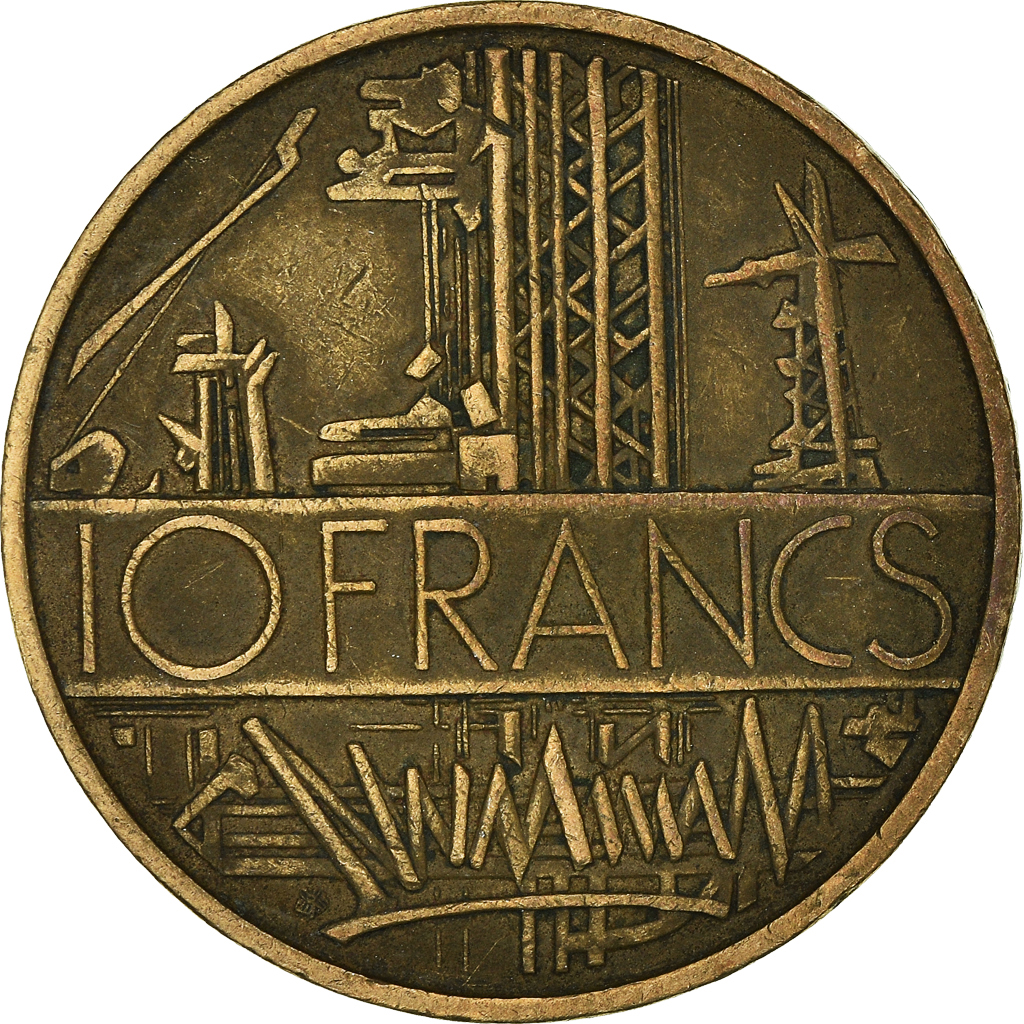 Moneda, Francia, 10 Francs, 1976
