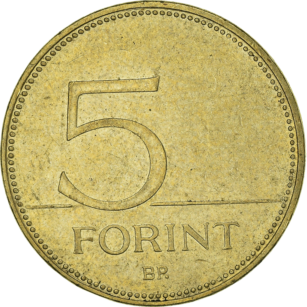 Moneda, Hungría, 5 Forint, 2010