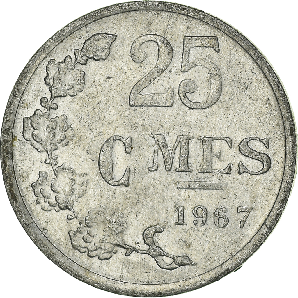 Moneda, Luxemburgo, 25 Centimes, 1967