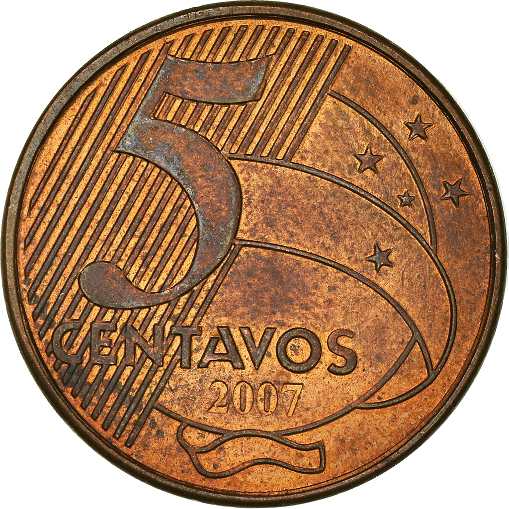 Moneda, Brasil, 5 Centavos, 2007