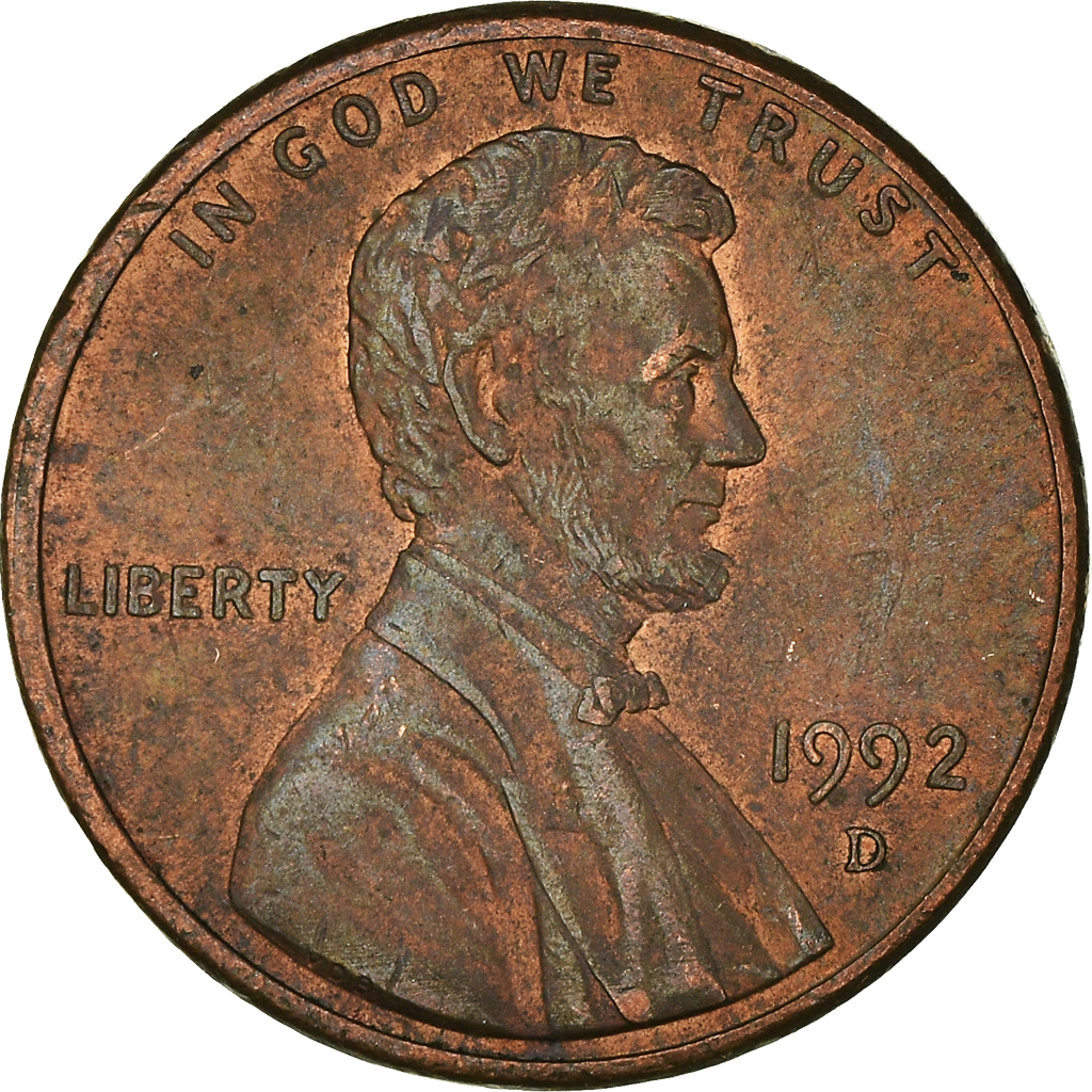 Moneda, Estados Unidos, Cent, 1992