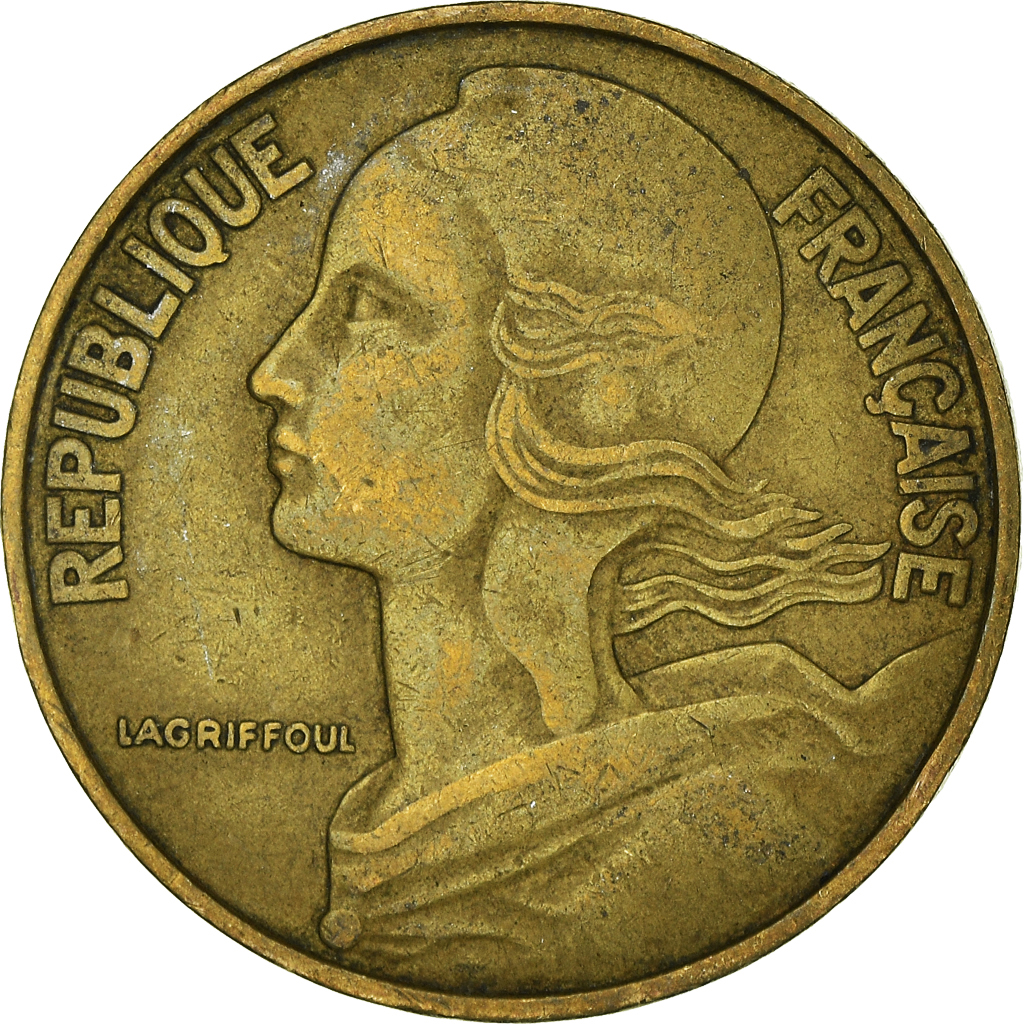 Moneda, Francia, 20 Centimes, 1963