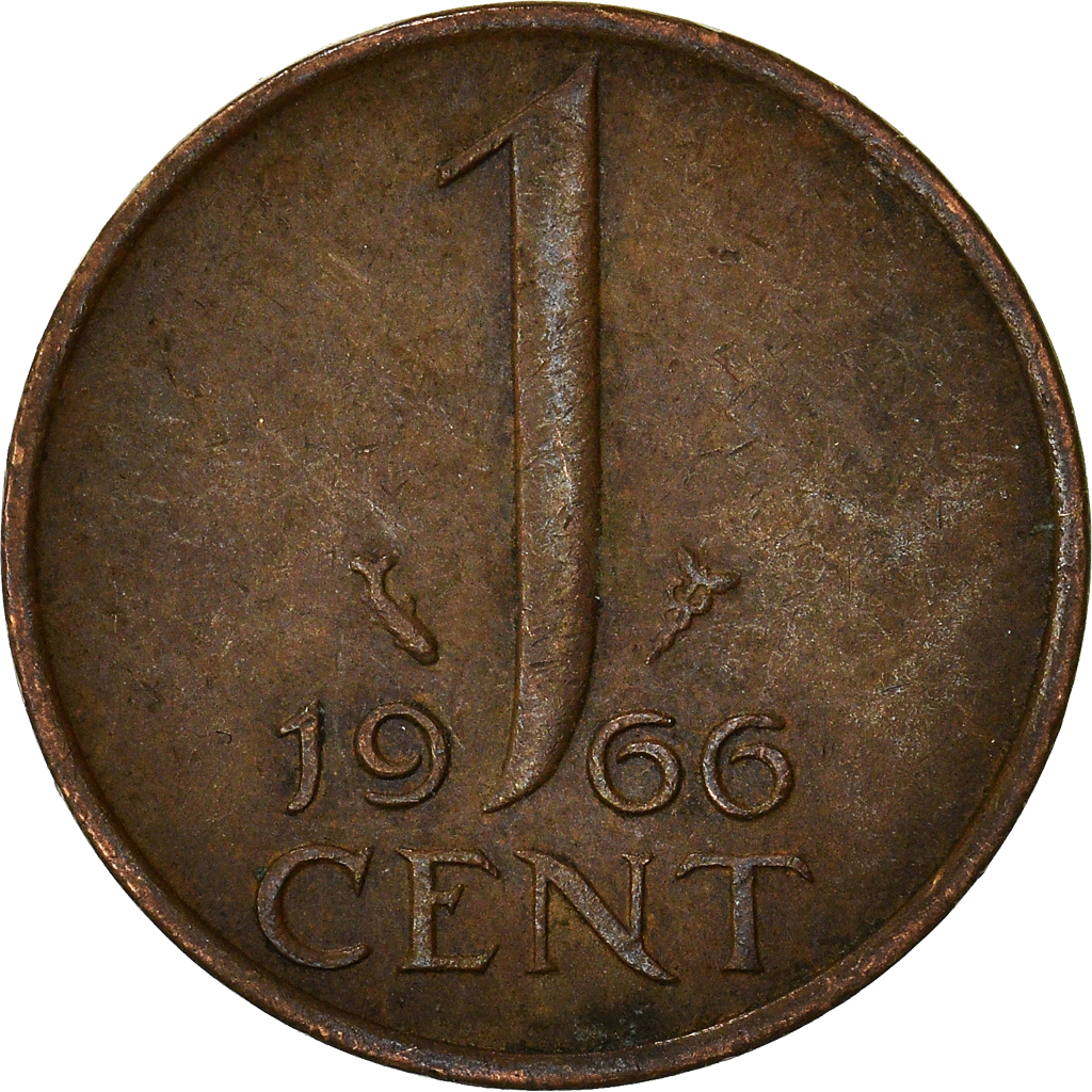 Moneda, Países Bajos, Cent, 1966