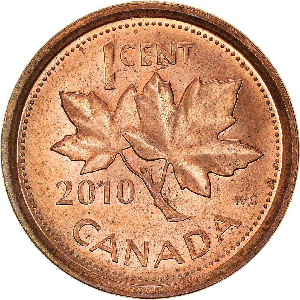 Moneda, Canadá, Cent, 2010