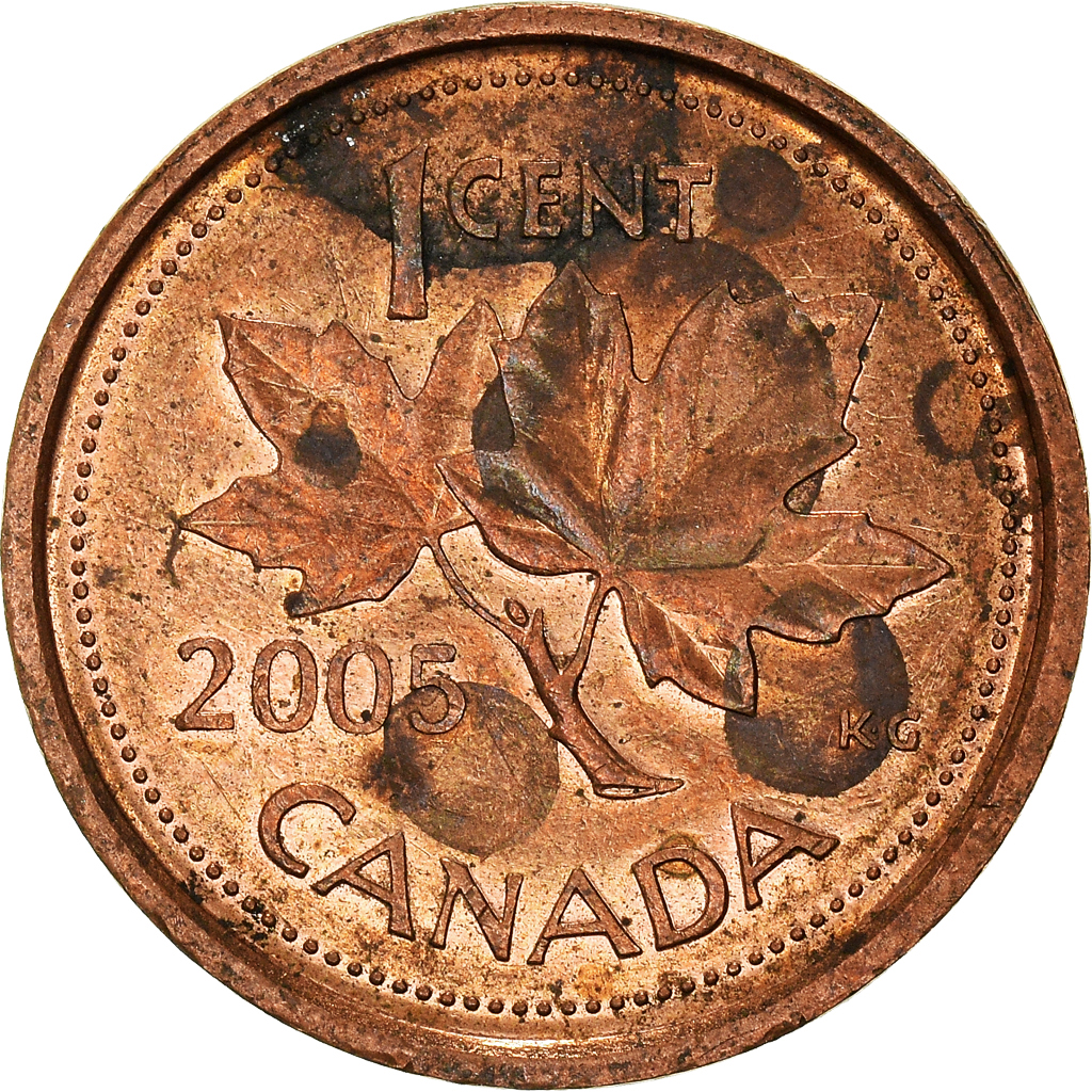Moneda, Canadá, Cent, 2005