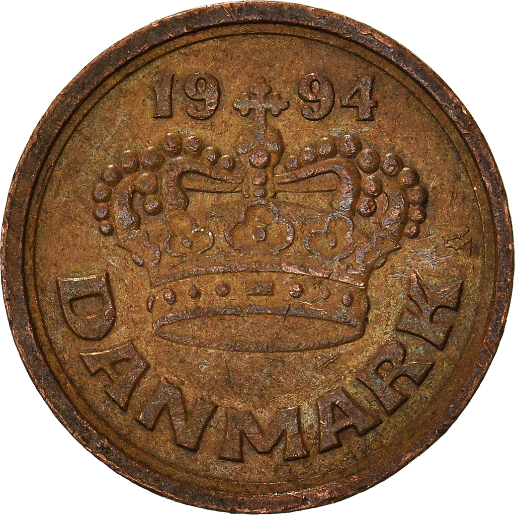 Moneda, Dinamarca, 25 Öre, 1994
