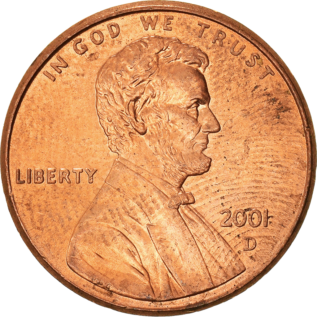 Moneda, Estados Unidos, Cent, 2001