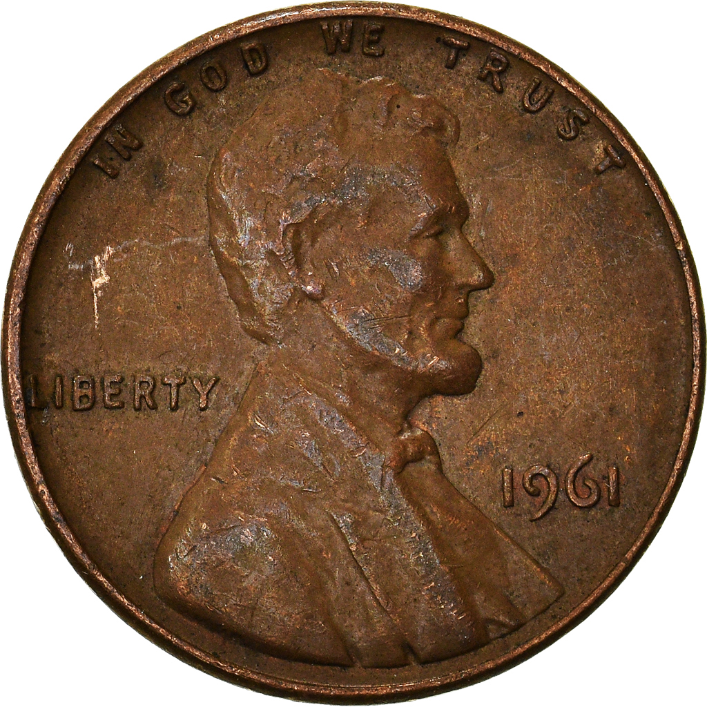 Moneda, Estados Unidos, Cent, 1961