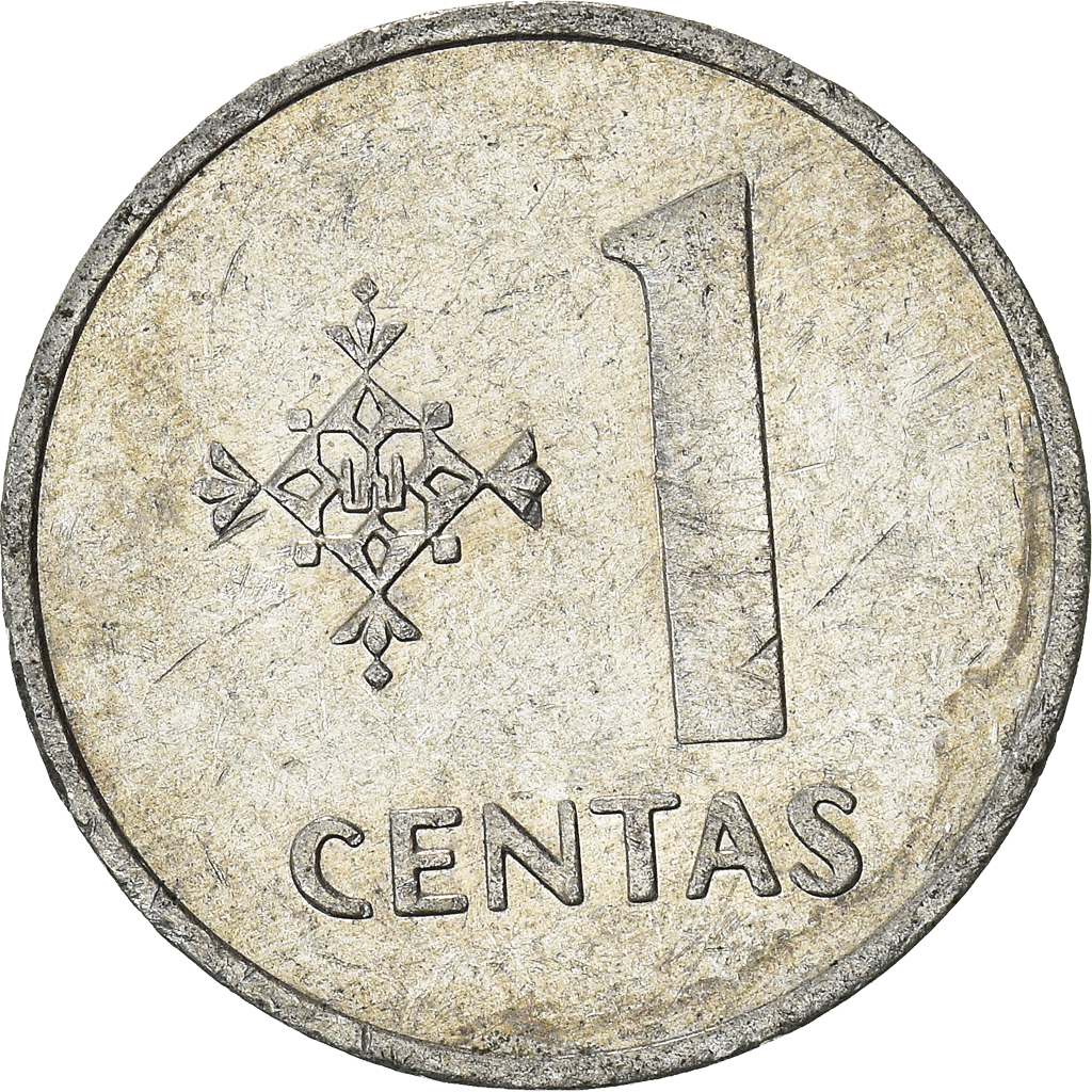 Moneda, Lituania, Centas, 1991