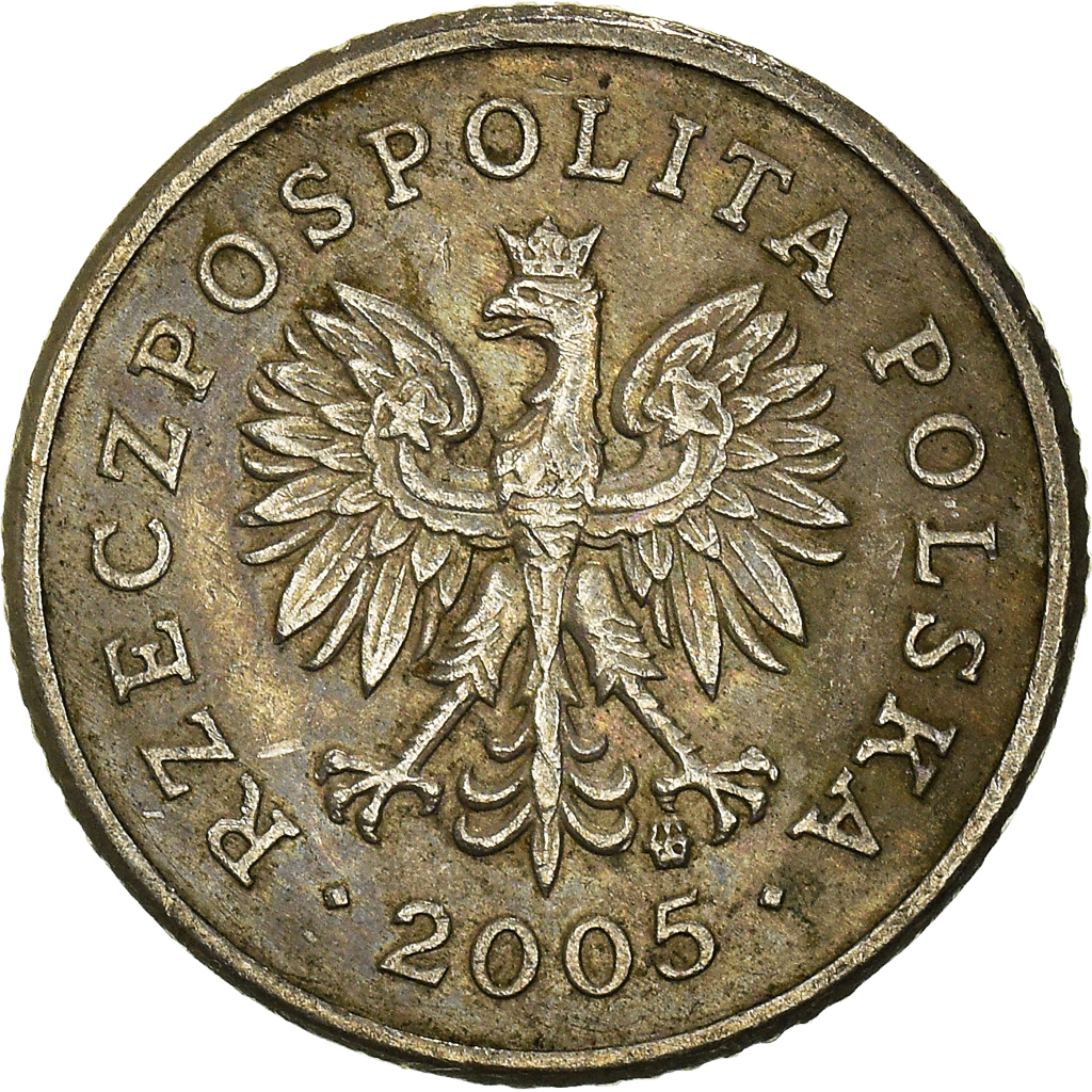 Moneda, Polonia, 10 Groszy, 2005