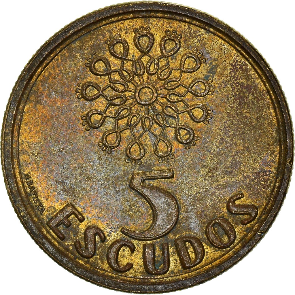 Moneda, Portugal, 5 Escudos, 1998