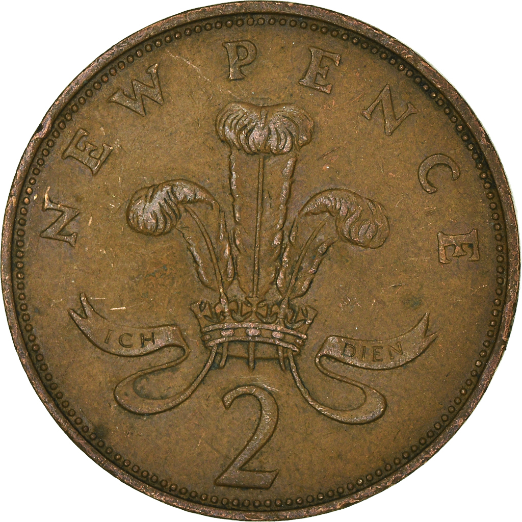 Moneda, Gran Bretaña, 2 New Pence, 1971