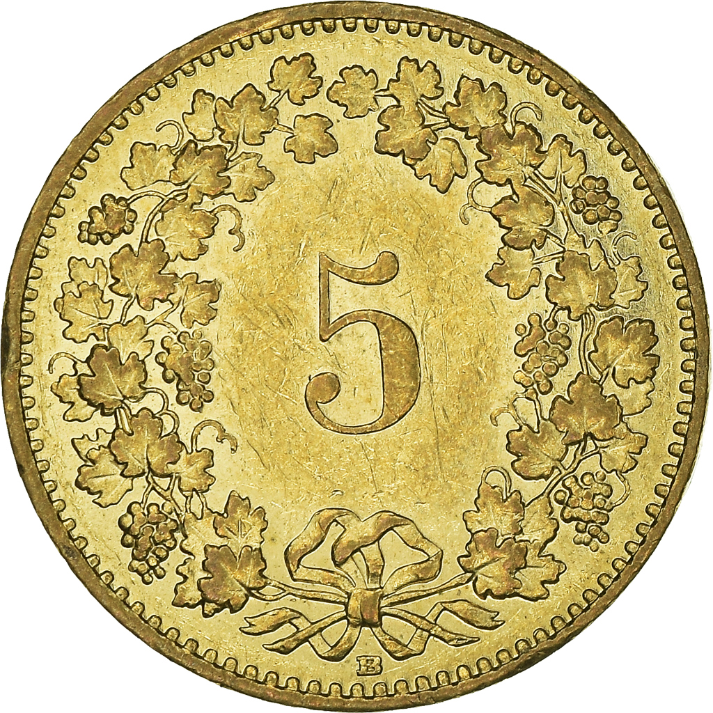 Moneda, Suiza, 5 Rappen, 2012