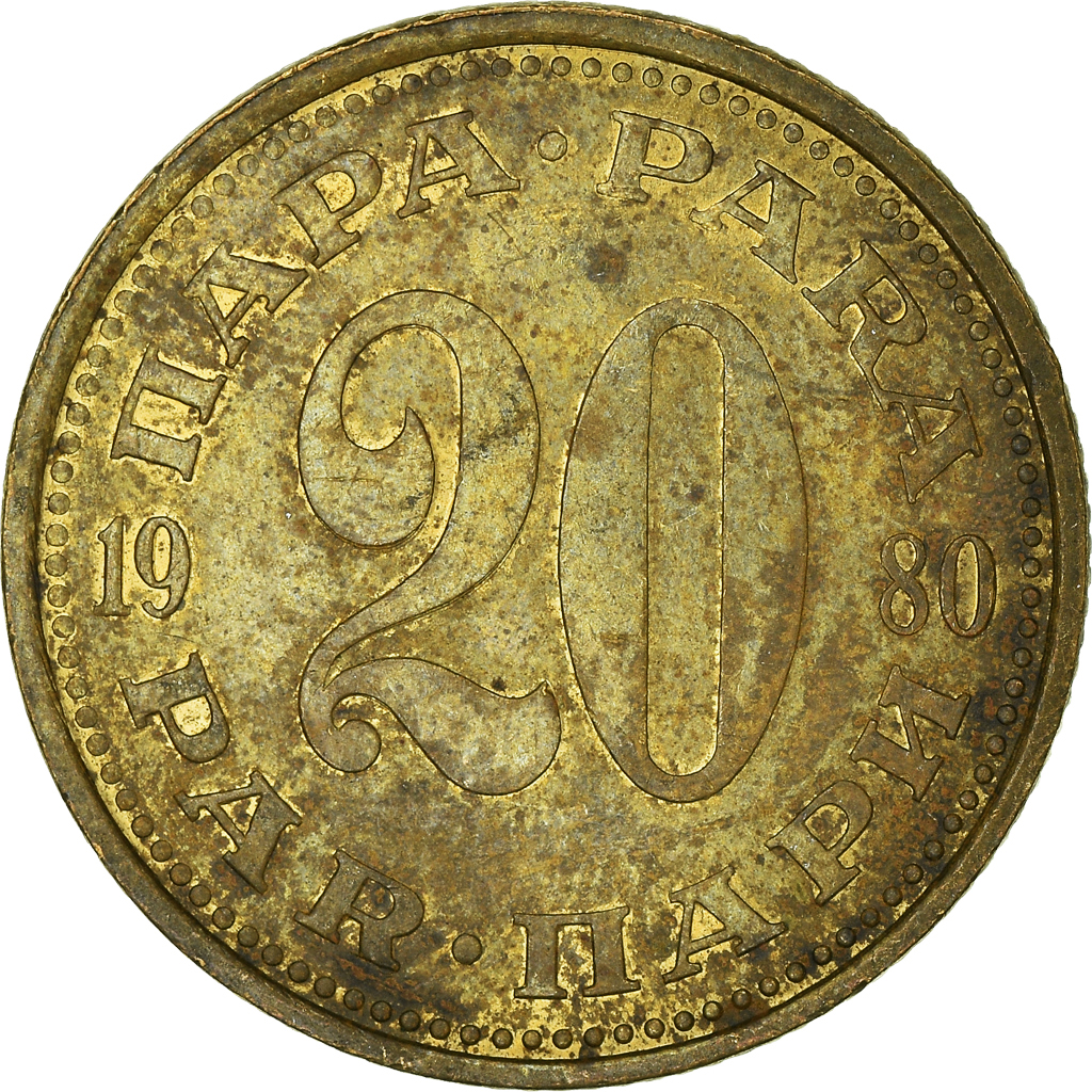 Moneda, Yugoslavia, 20 Para, 1980