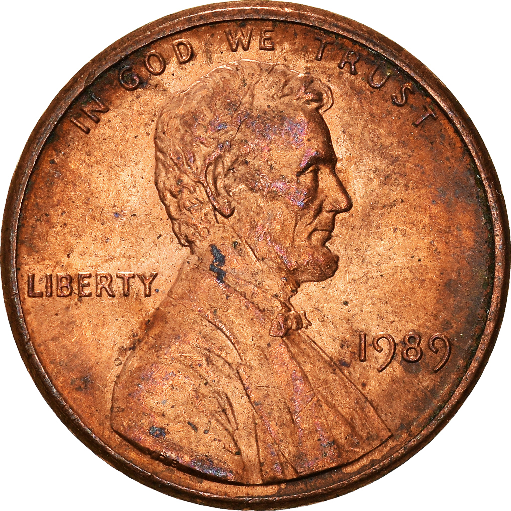 Moneda, Estados Unidos, Cent, 1989