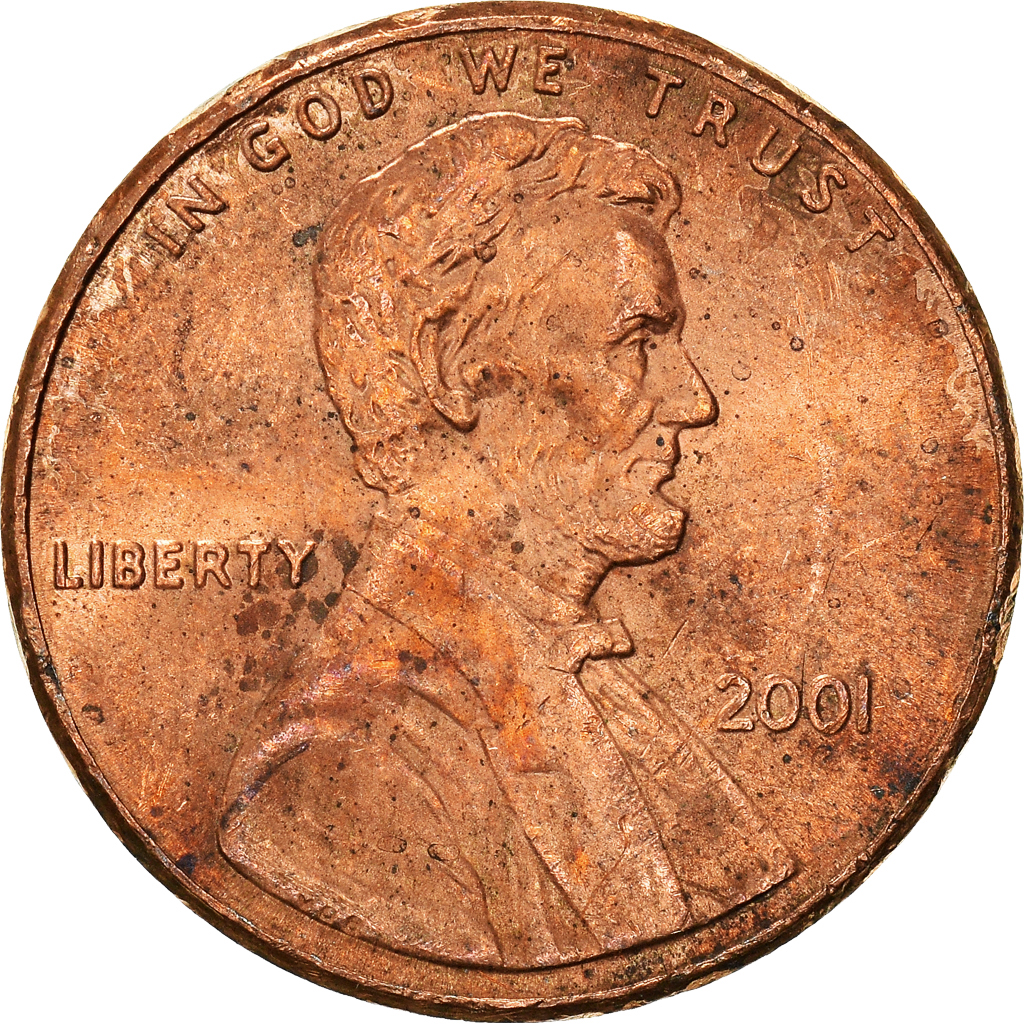 Moneda, Estados Unidos, Cent, 2001