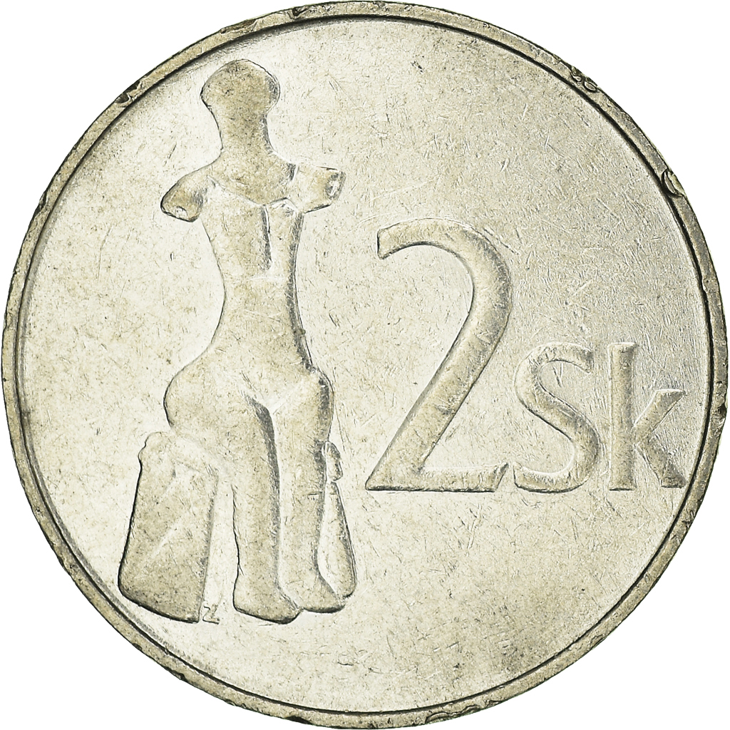 Moneda, Eslovaquia, 2 Koruna, 1993