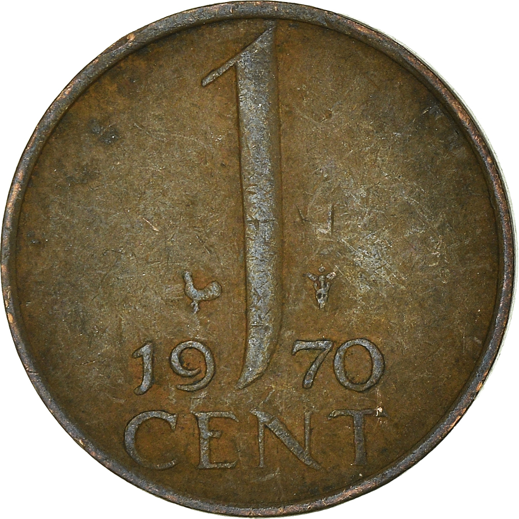 Moneda, Países Bajos, Cent, 1970
