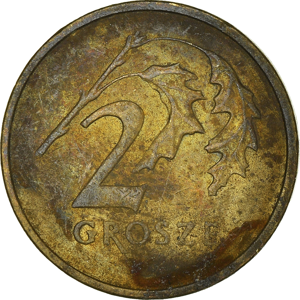 Moneda, Polonia, 2 Grosze, 2003