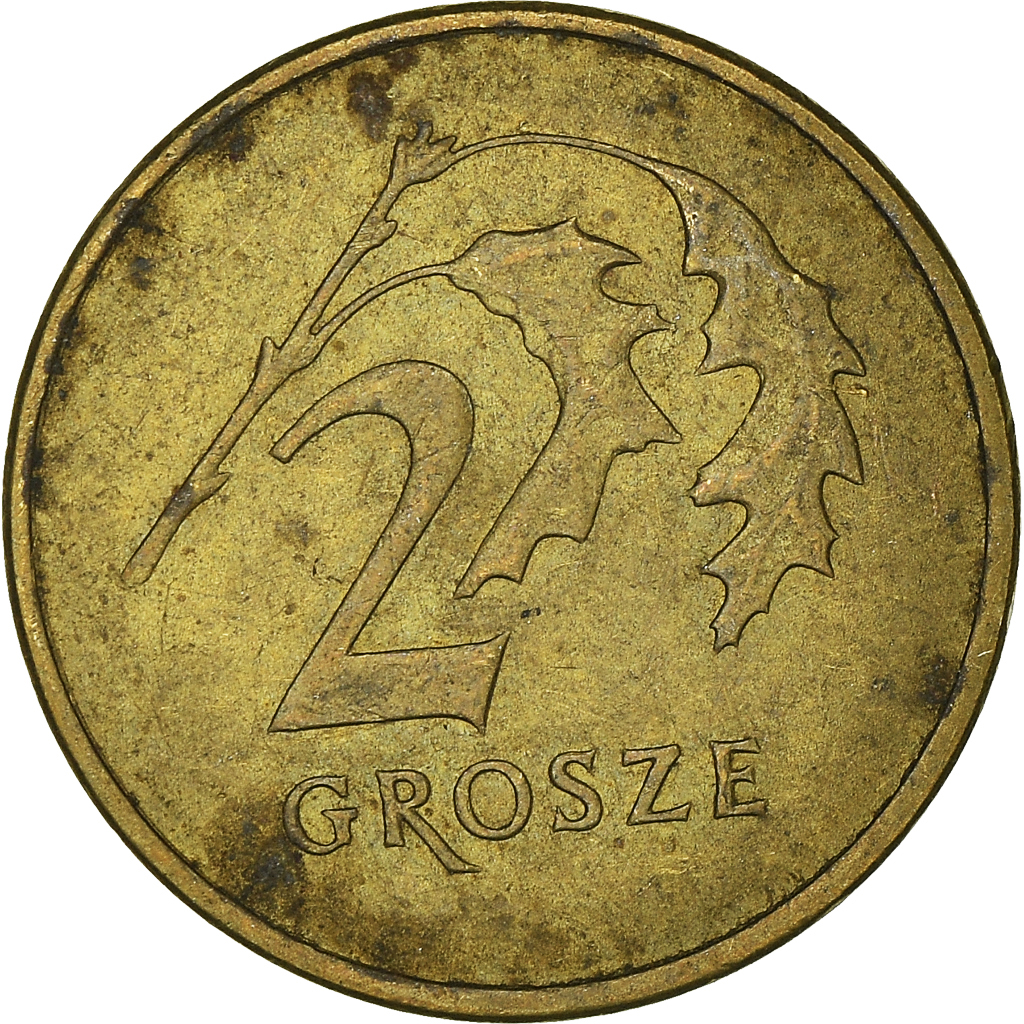 Moneda, Polonia, 2 Grosze, 2006
