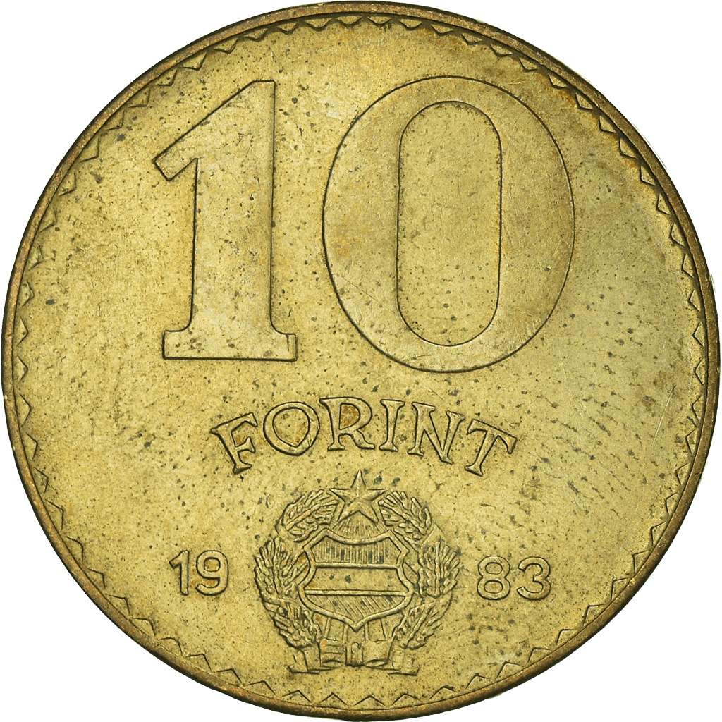Moneda, Hungría, 10 Forint, 1983