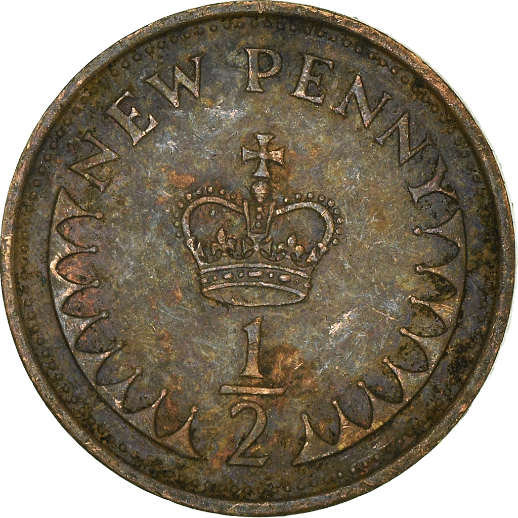 Moneda, Gran Bretaña, 1/2 New Penny, 1979