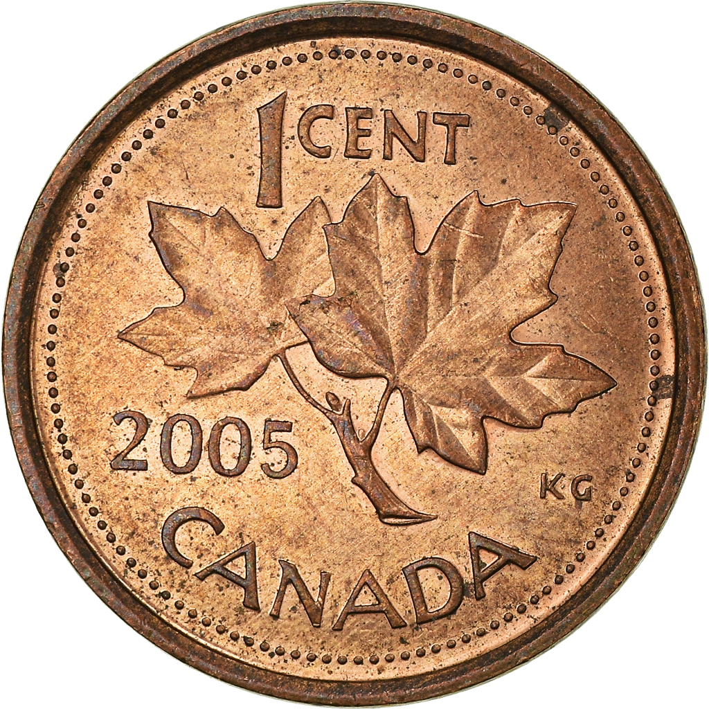 Moneda, Canadá, Cent, 2005