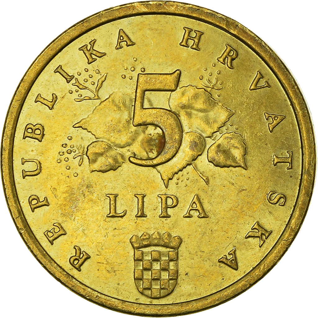 Moneda, Croacia, 5 Lipa, 2015