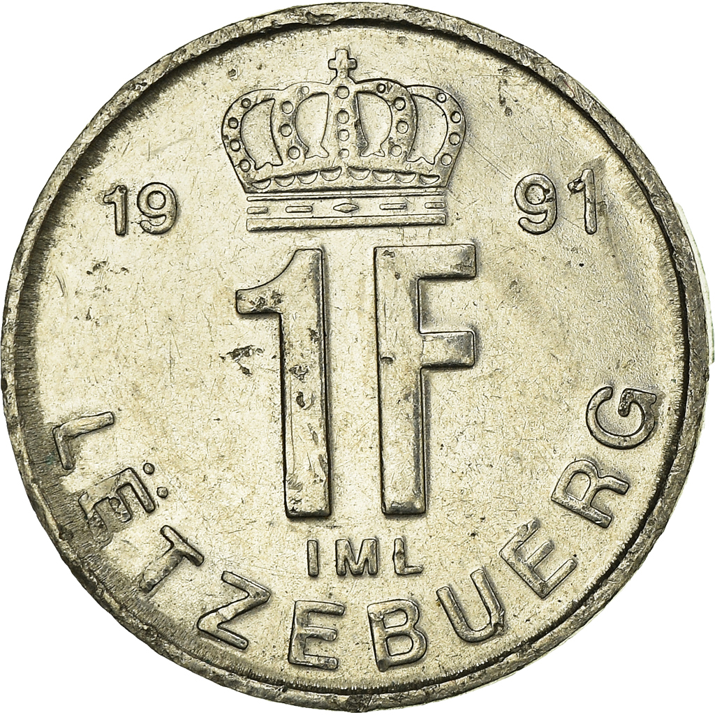 Moneda, Luxemburgo, Franc, 1991