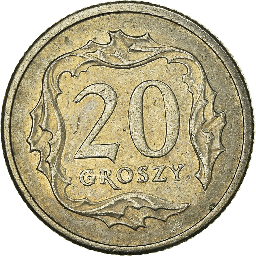 Moneda, Polonia, 20 Groszy, 1996