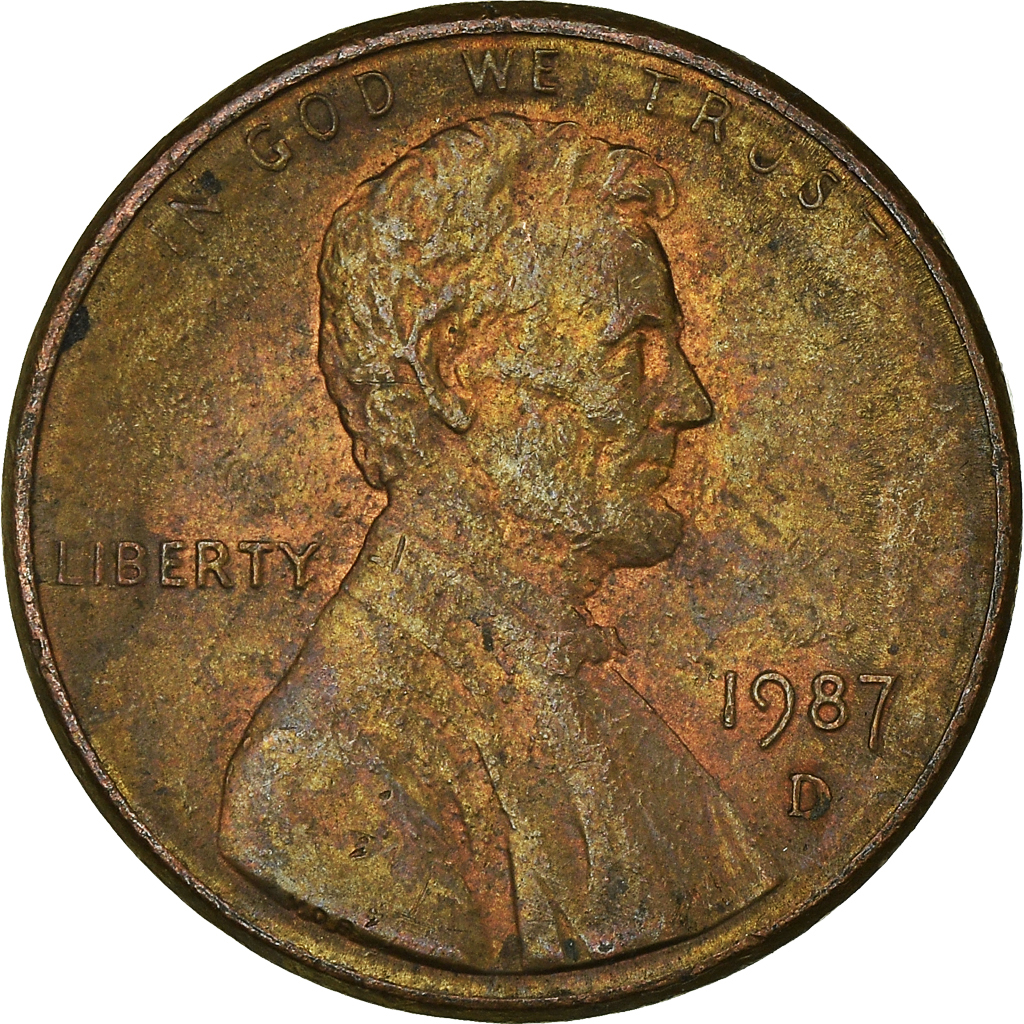 Moneda, Estados Unidos, Cent, 1987