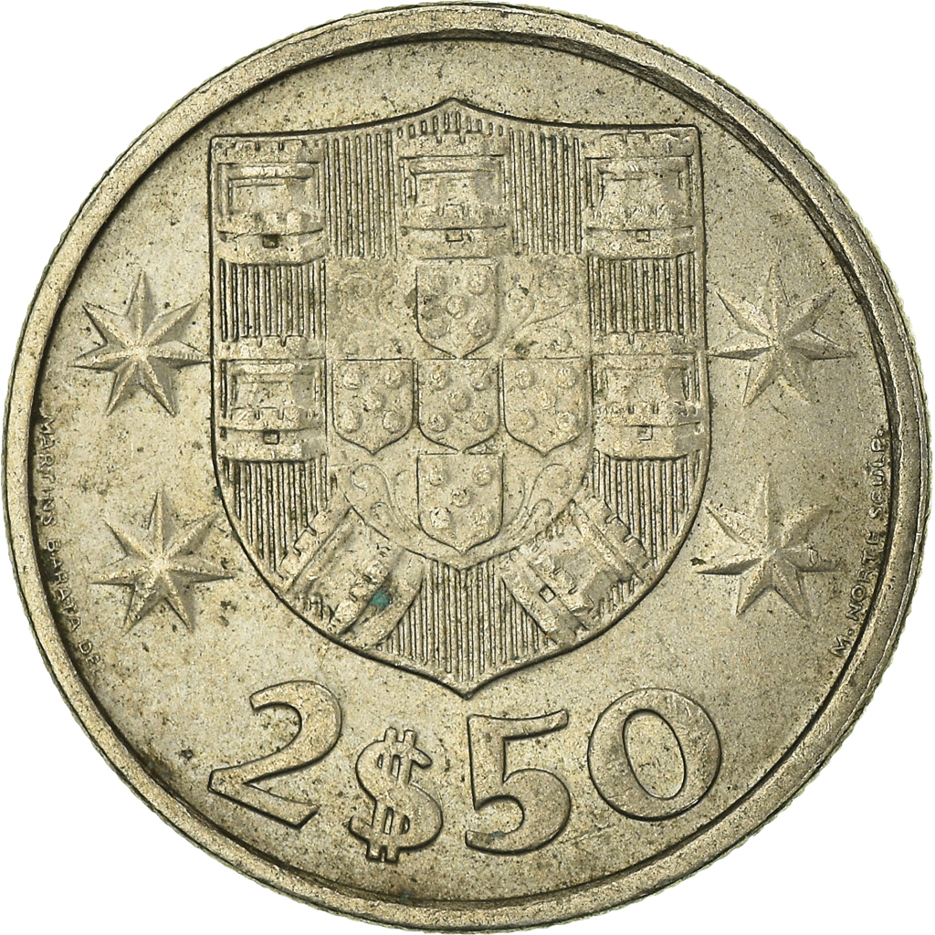 Moneda, Portugal, 2-1/2 Escudos, 1985