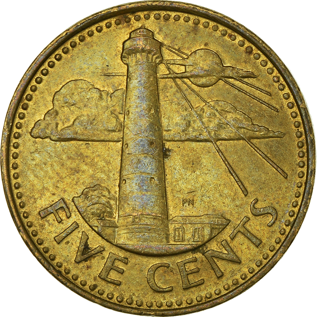 Moneda, Barbados, 5 Cents, 2005