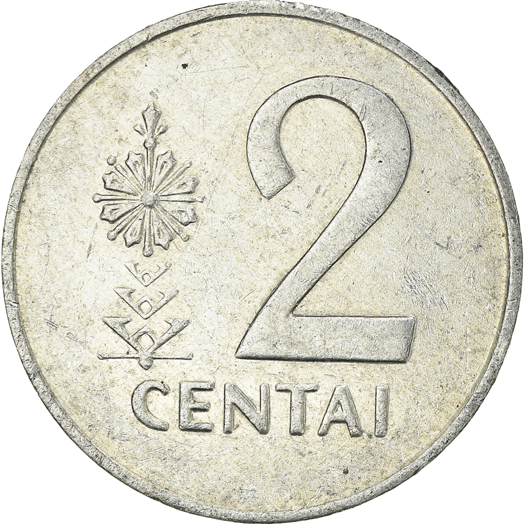 Moneda, Lituania, 2 Centai, 1991