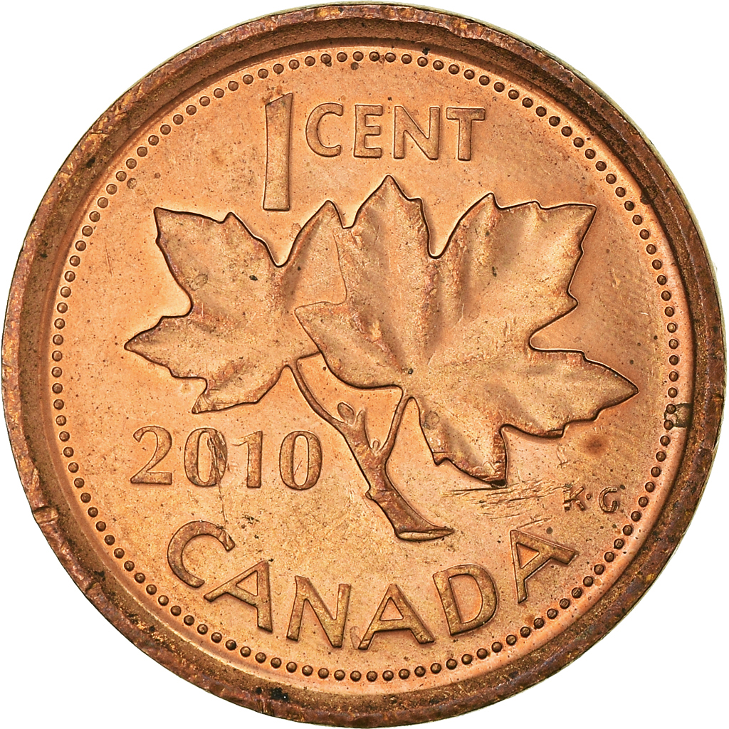 Moneda, Canadá, Cent, 2010