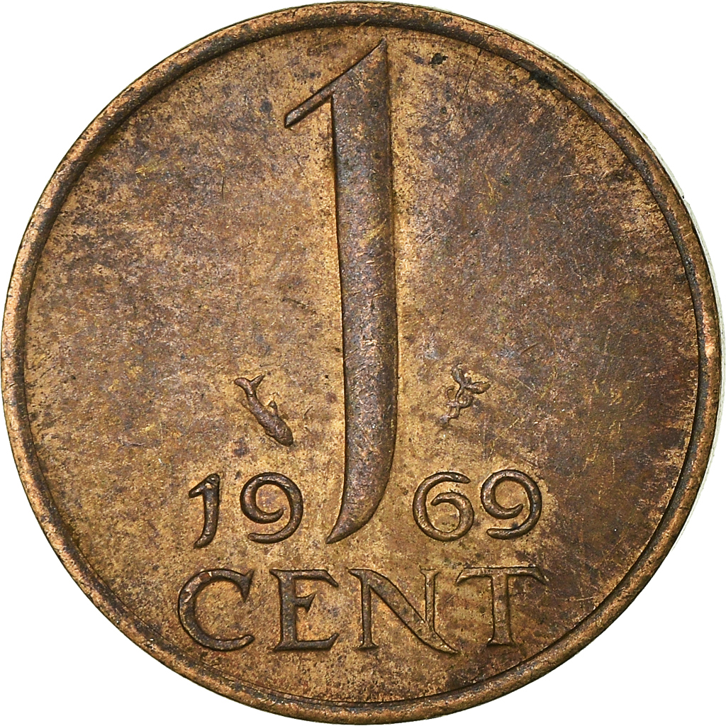 Moneda, Países Bajos, Cent, 1969
