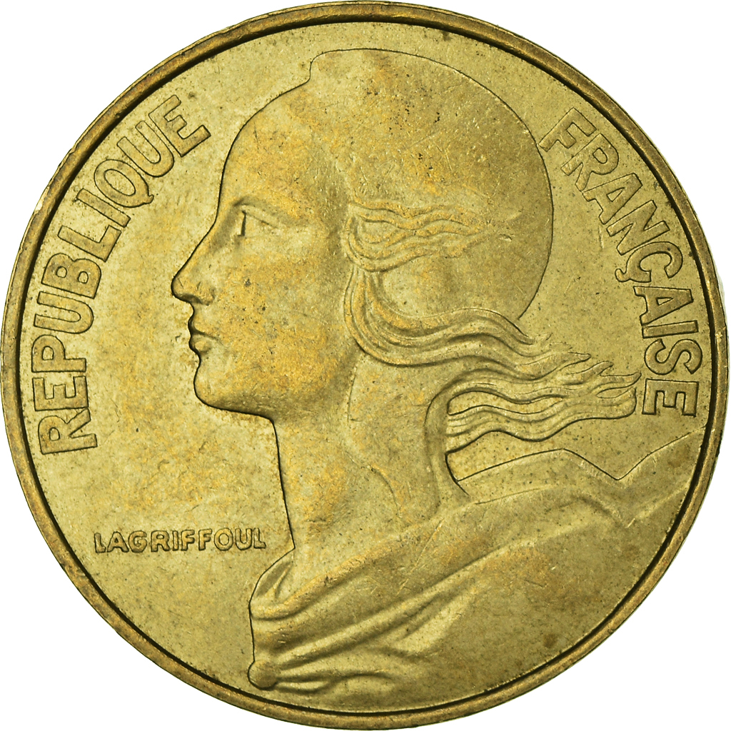 Moneda, Francia, 20 Centimes, 1982
