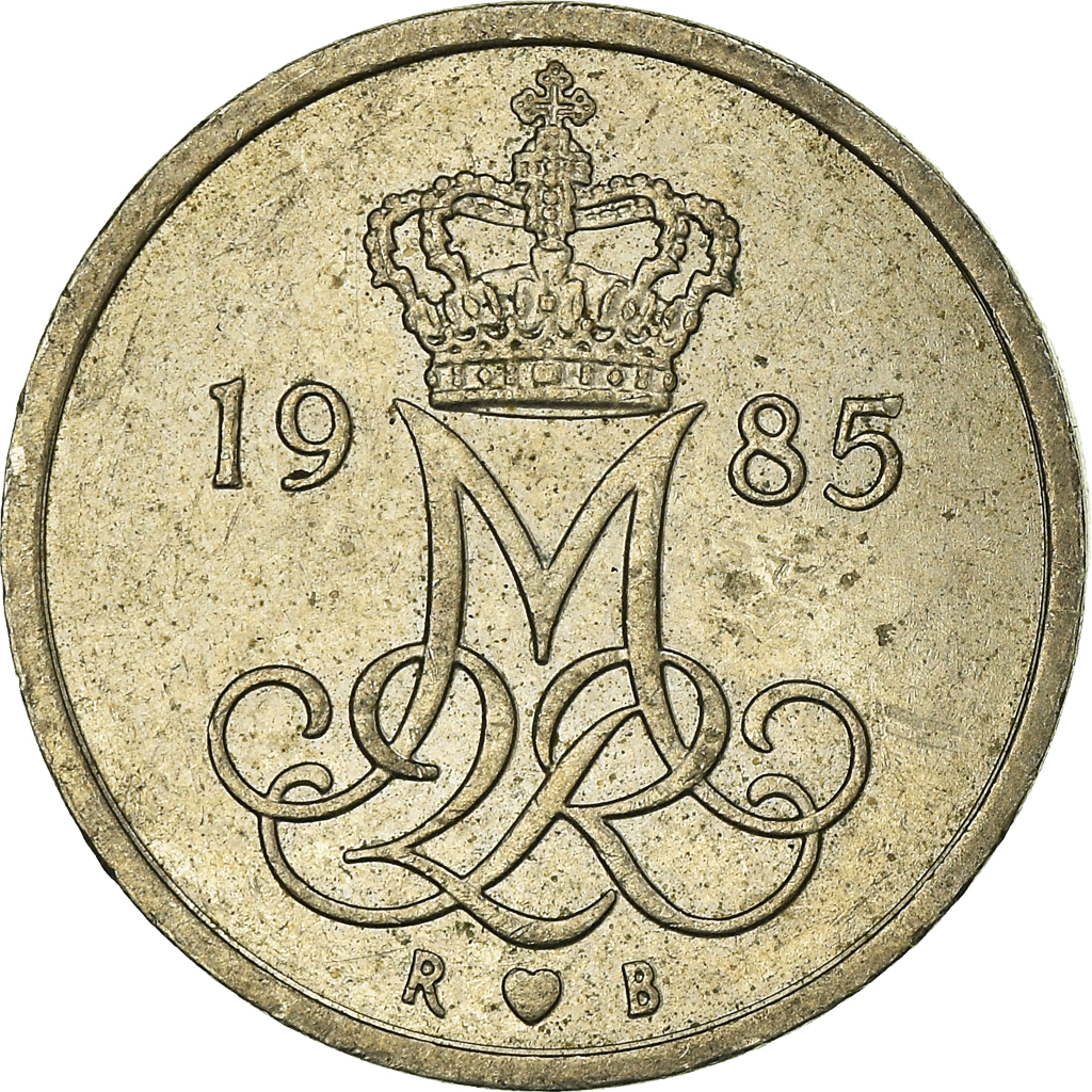 Moneda, Dinamarca, 10 Öre, 1985