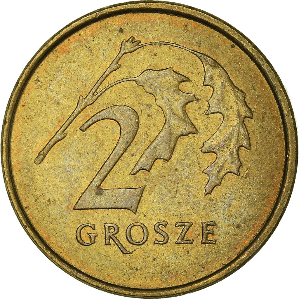 Moneda, Polonia, 2 Grosze, 2012